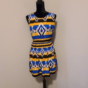 BeBop Blue & Yllw Dress Sz Med Like New!!